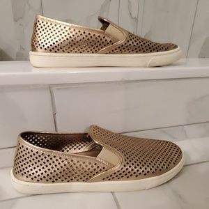 Tory Burch Jesse Metallic Perforated Sneakers
